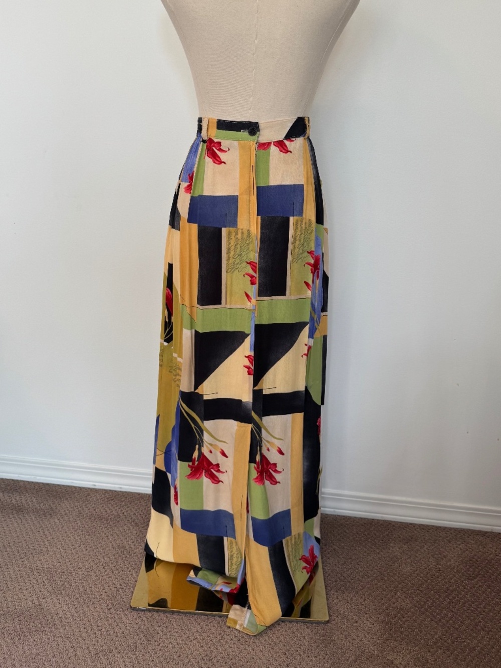 Vintage Conrad C Collection Abstract Print Maxi Skirt - Picture 3 of 10